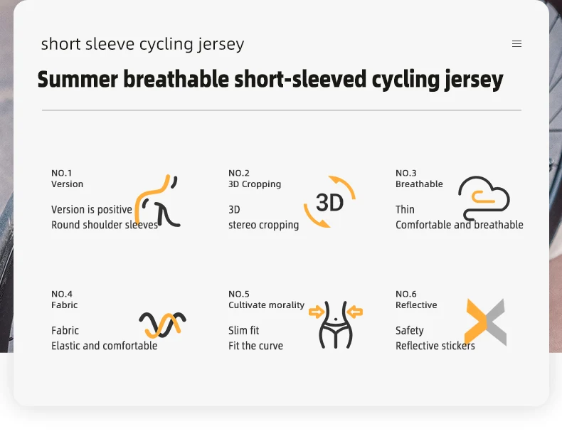 ROCKBROS Cycling Jersey Men MTB Road T-shirt Bicycle Sets Wear Summer Sweat-absorbing Clothes Quick Drying Sportswear Breathable