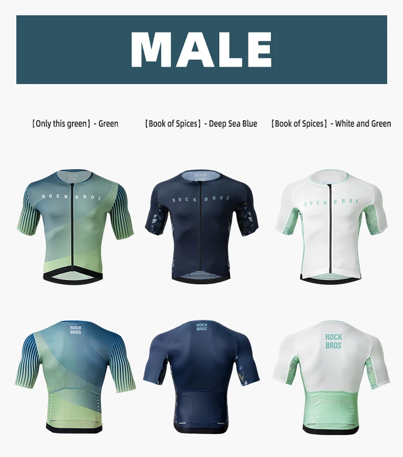 ROCKBROS Cycling Jersey Men MTB Road T-shirt Bicycle Sets Wear Summer Sweat-absorbing Clothes Quick Drying Sportswear Breathable