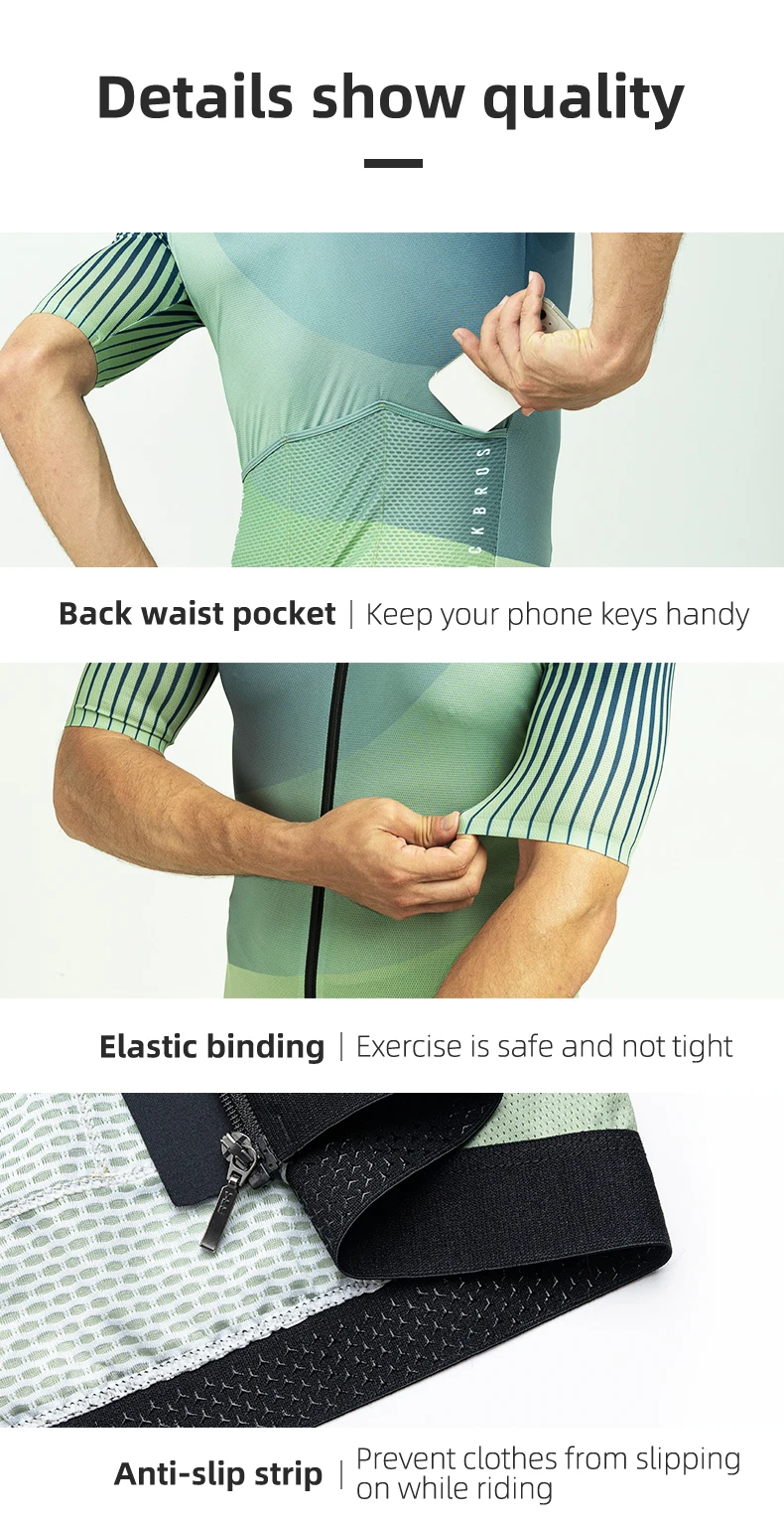ROCKBROS Cycling Jersey Men MTB Road T-shirt Bicycle Sets Wear Summer Sweat-absorbing Clothes Quick Drying Sportswear Breathable