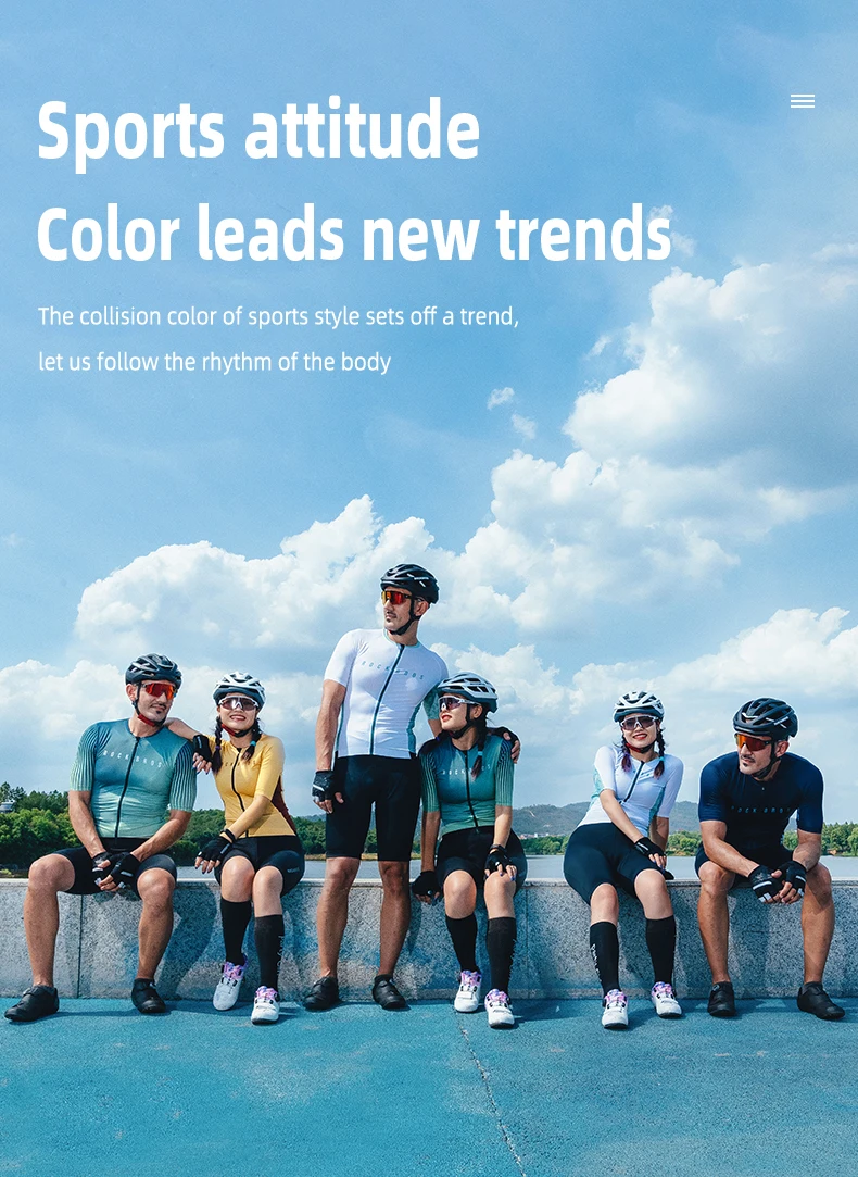 ROCKBROS Cycling Jersey Men MTB Road T-shirt Bicycle Sets Wear Summer Sweat-absorbing Clothes Quick Drying Sportswear Breathable