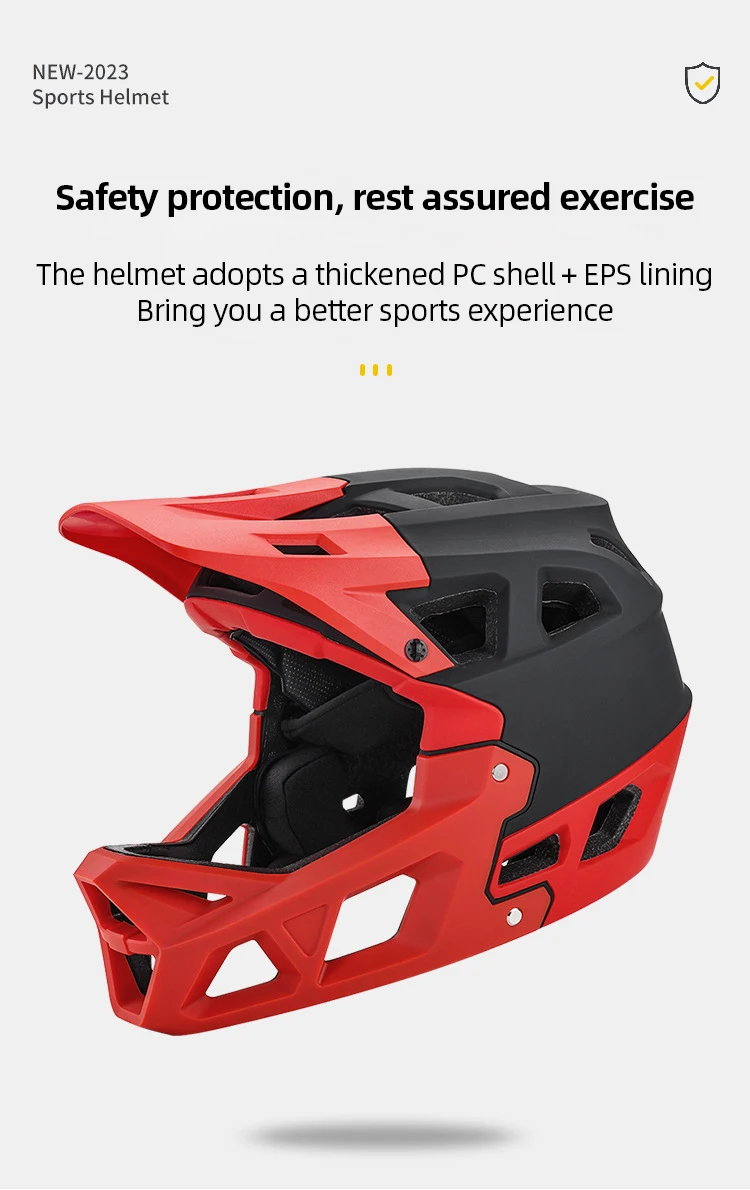 Professional Road Bicycle Helmet Safety Full Face Cycling Mtb Integrated Light Bike Helmet Man CE Certified Motorcycle Helmet
