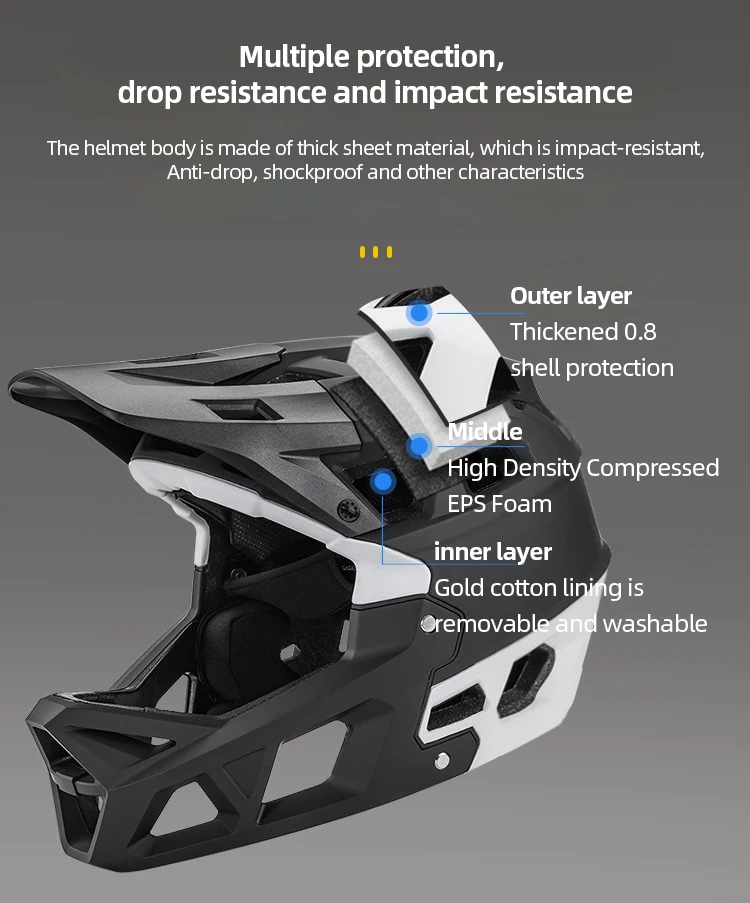 Professional Road Bicycle Helmet Safety Full Face Cycling Mtb Integrated Light Bike Helmet Man CE Certified Motorcycle Helmet