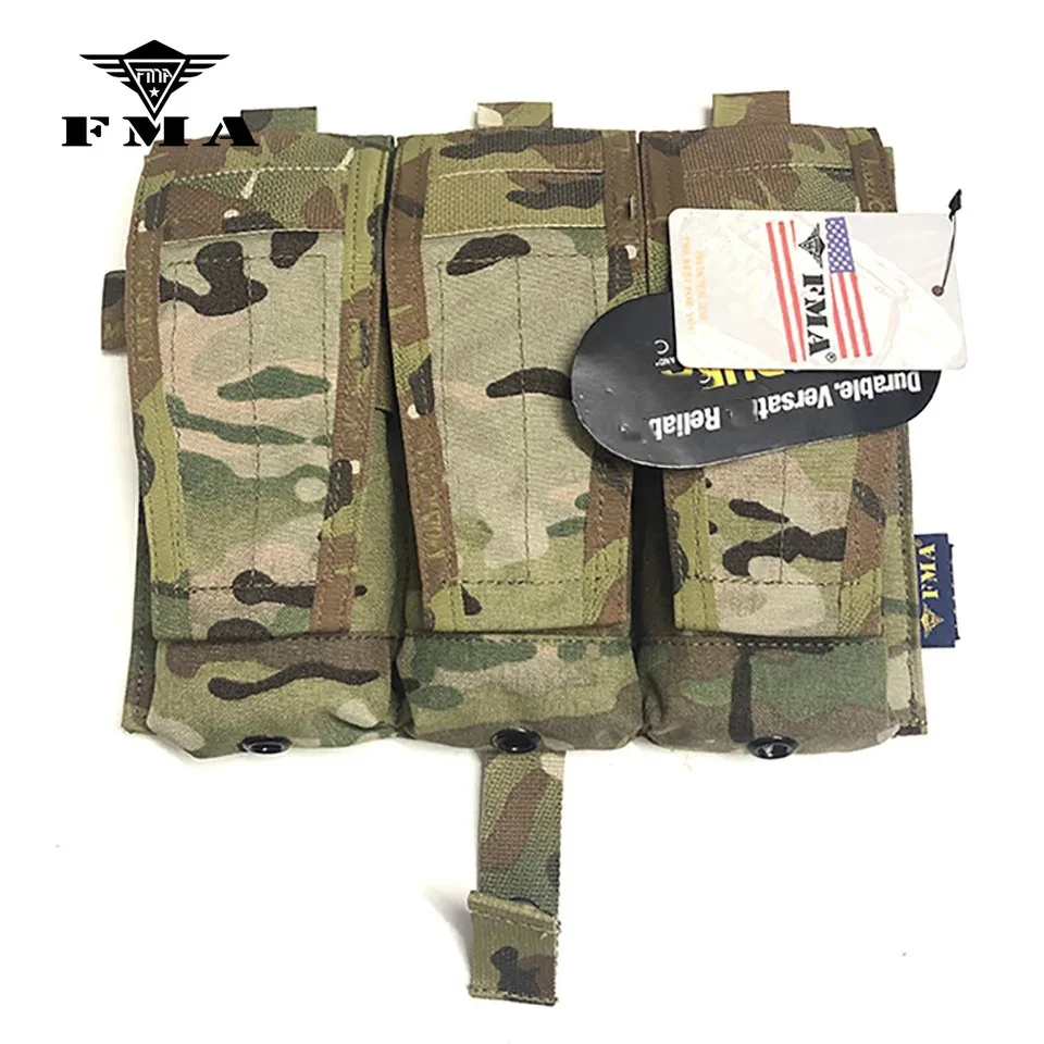 FMA M4 5.56 Triad Magazine Pouch MC Airsoft Tactical Mag Pouch for Tactical Vest AVS JPC Vest Molle Front Panel