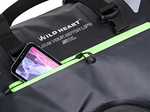 WILD HEART Dry Motorcycle Tail bag 50L With Rope Straps and Inner Pocket Waterproof PVC 500D for Travel,Motorcycle and so on