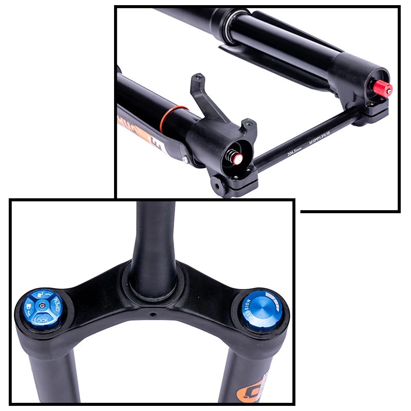 BUCKLOS 27.5/29 Inch Bike Boost Fork 15*110mm Travel 180mm MTB Air Fork Dual Crown Downhill Bike Suspension Fork Bicycle Parts