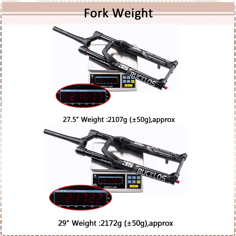 BUCKLOS 27.5/29 Inch Bike Boost Fork 15*110mm Travel 180mm MTB Air Fork Dual Crown Downhill Bike Suspension Fork Bicycle Parts