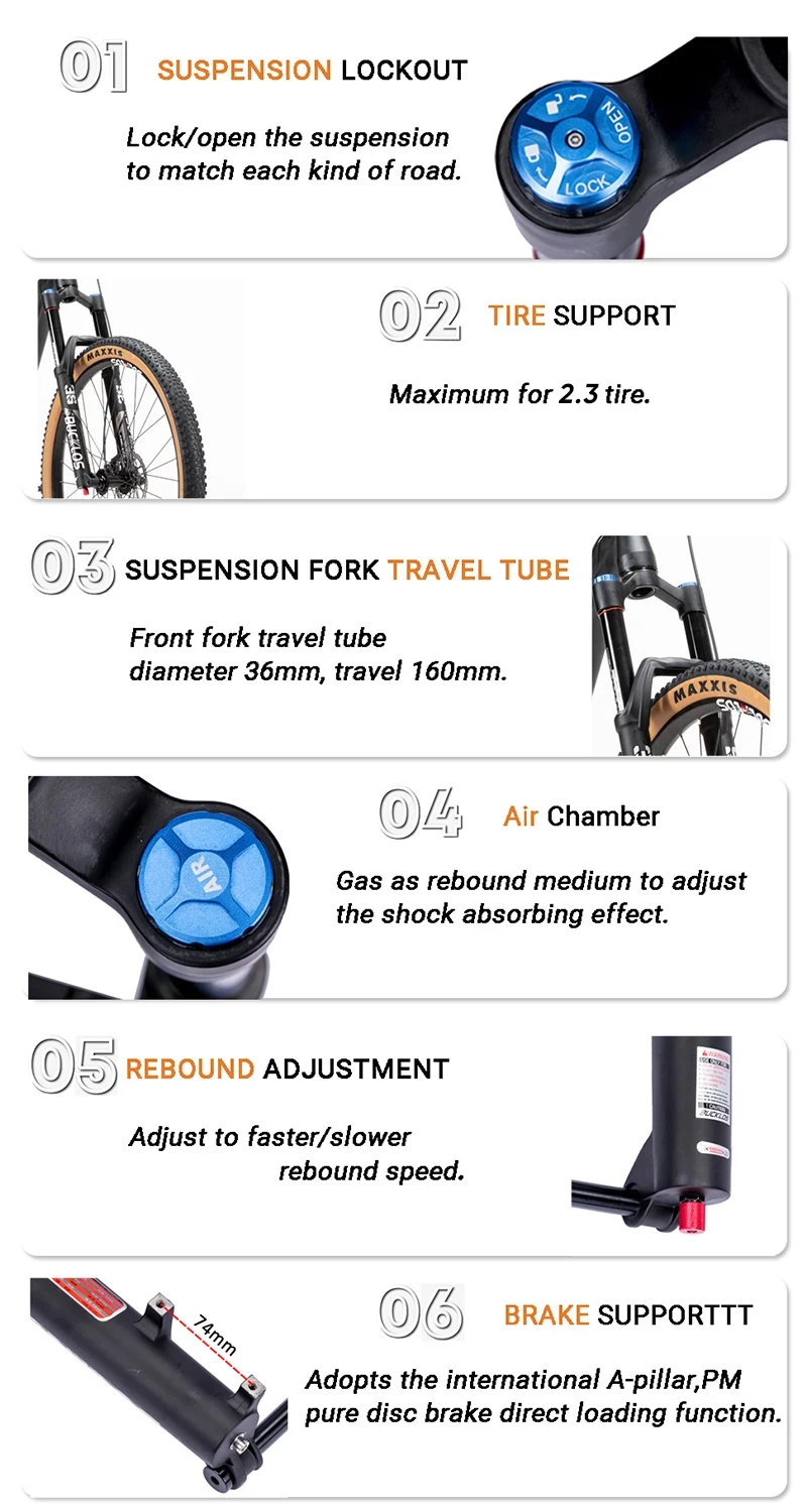 BUCKLOS 27.5/29 Inch Bike Boost Fork 15*110mm Travel 180mm MTB Air Fork Dual Crown Downhill Bike Suspension Fork Bicycle Parts