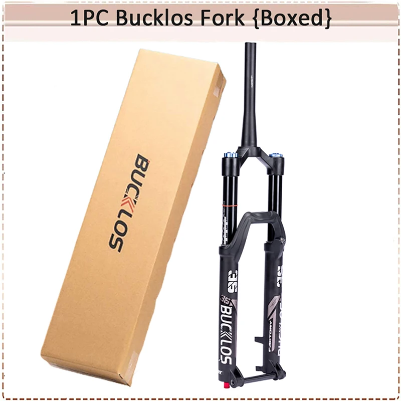 BUCKLOS 27.5/29 Inch Bike Boost Fork 15*110mm Travel 180mm MTB Air Fork Dual Crown Downhill Bike Suspension Fork Bicycle Parts