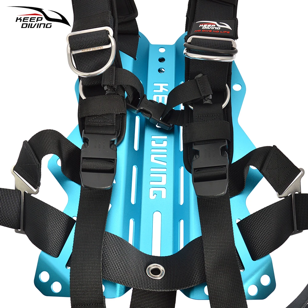 Scuba Diving Adjustable Backplate Harness Set BCD Ultralight Backplane Accessories Crotch Strap Weight Belt Dive Accessories