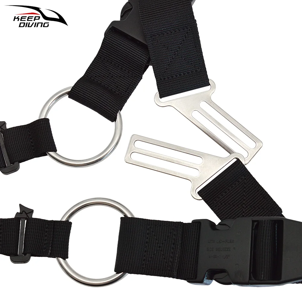 Scuba Diving Adjustable Backplate Harness Set BCD Ultralight Backplane Accessories Crotch Strap Weight Belt Dive Accessories