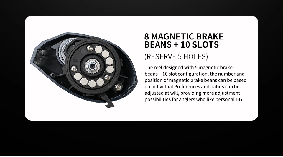 Baitcasting Reel Metal Body 15KG Max Drag 7+1 Bearings Aluminum Frame Freshwater Saltwater Fishing Reel