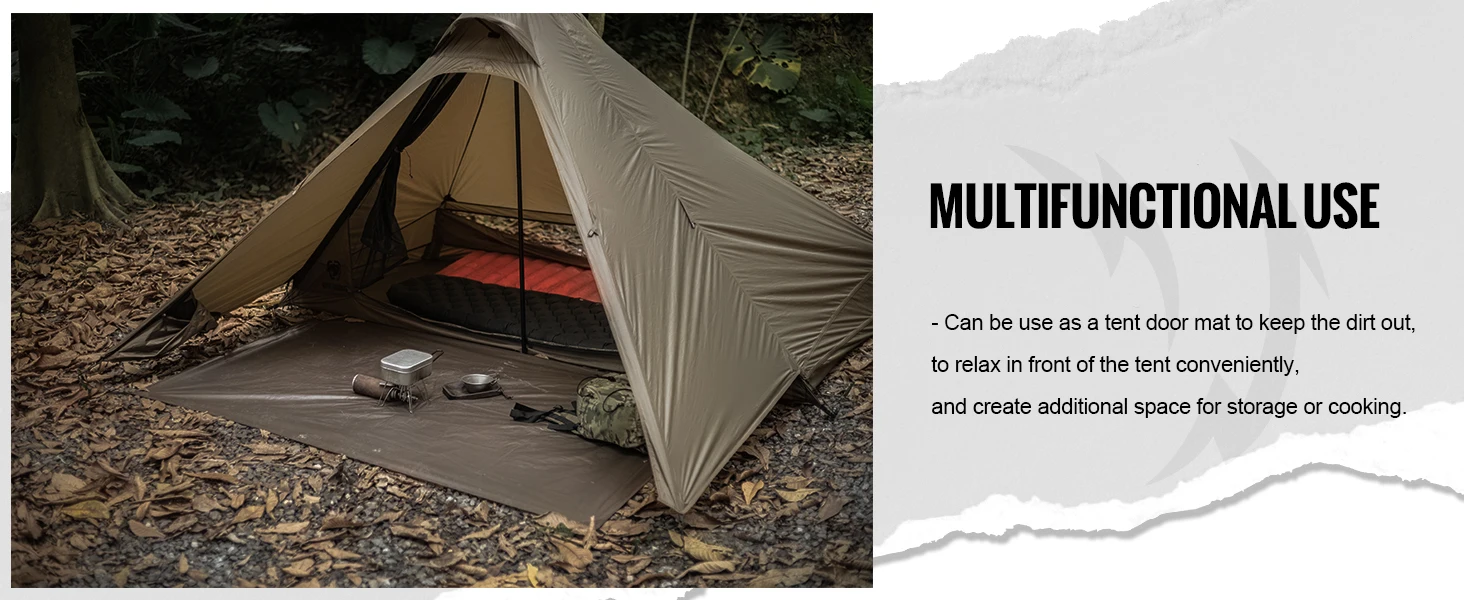 OneTigris Outdoor Tent Footprints Camping Mat 200x120cm 2-Person Waterproof Ground Cover/Tarp/Sheet/Mat High Quality Groundsheet