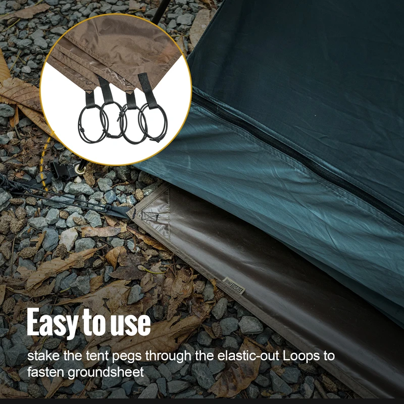 OneTigris Outdoor Tent Footprints Camping Mat 200x120cm 2-Person Waterproof Ground Cover/Tarp/Sheet/Mat High Quality Groundsheet