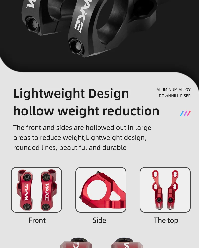 Wake DH/AM/FR MTB Bike Stem CNC Aluminum Alloy Downhill Bicycle DIRECT MOUNT STEM Handlebar 31.8mm for BMX Cycling Ultralight