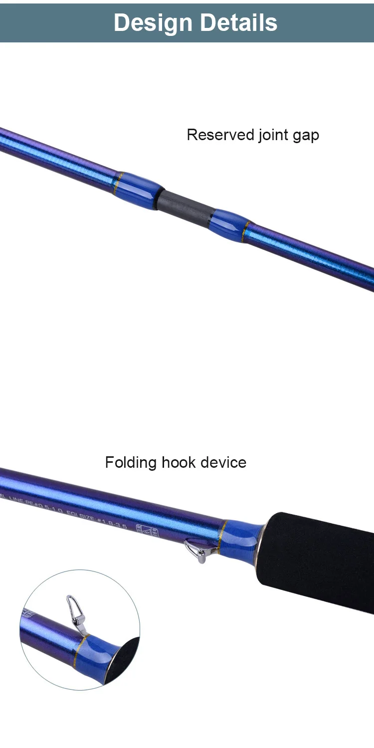 Seekbass High Carbon Egi Rod Squid Lure Rod Spinning Rod 802ML/832ML Pe 0.5-1.0 EGI Size 1.8-3.5# Super light and sensitive