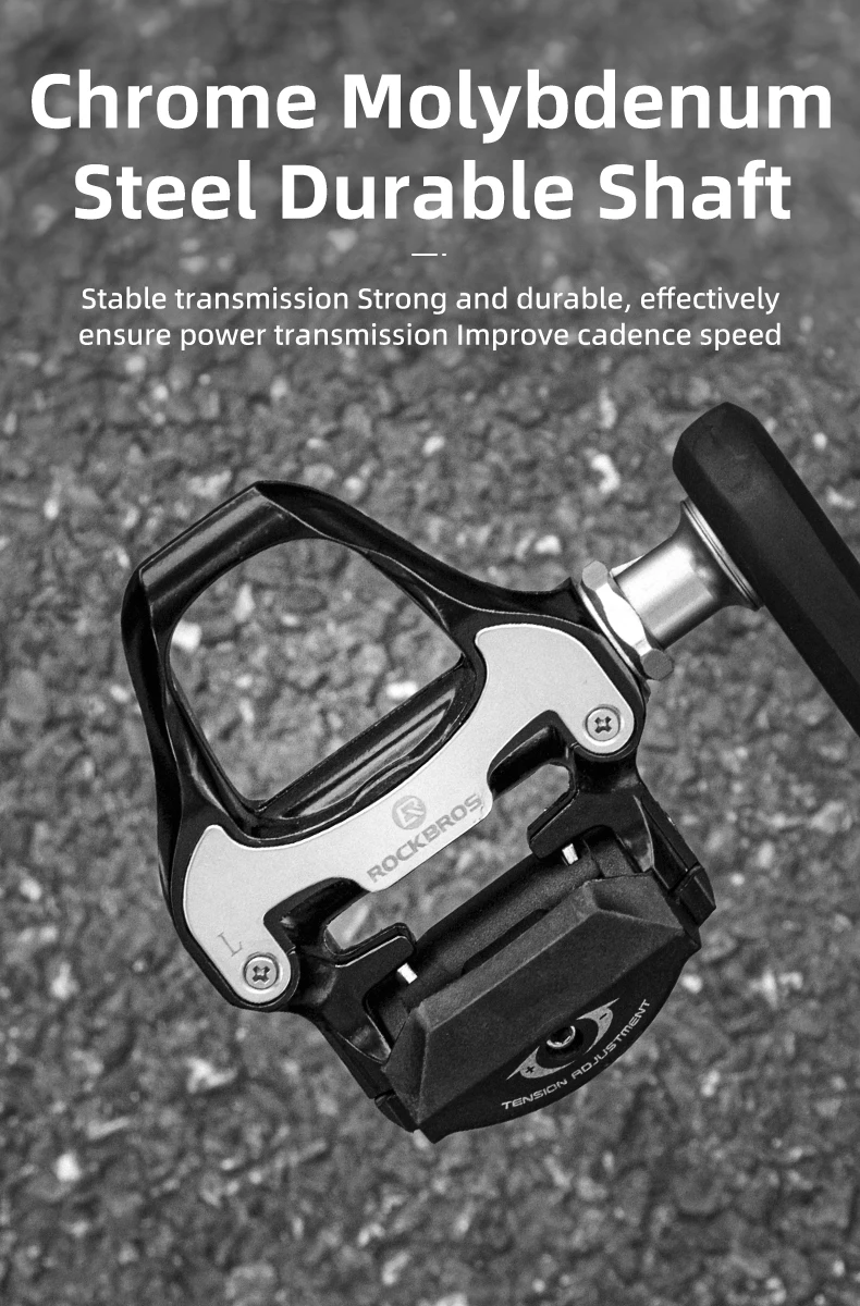 ROCKBROS Bike Pedal SPD-SL Cycling Road Bike Bicycle Self-locking Pedals Ultralight Aluminum Alloy 2 Sealed Bearing Bike Parts