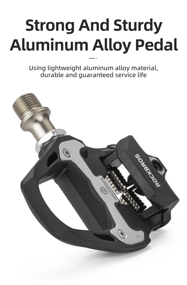 ROCKBROS Bike Pedal SPD-SL Cycling Road Bike Bicycle Self-locking Pedals Ultralight Aluminum Alloy 2 Sealed Bearing Bike Parts