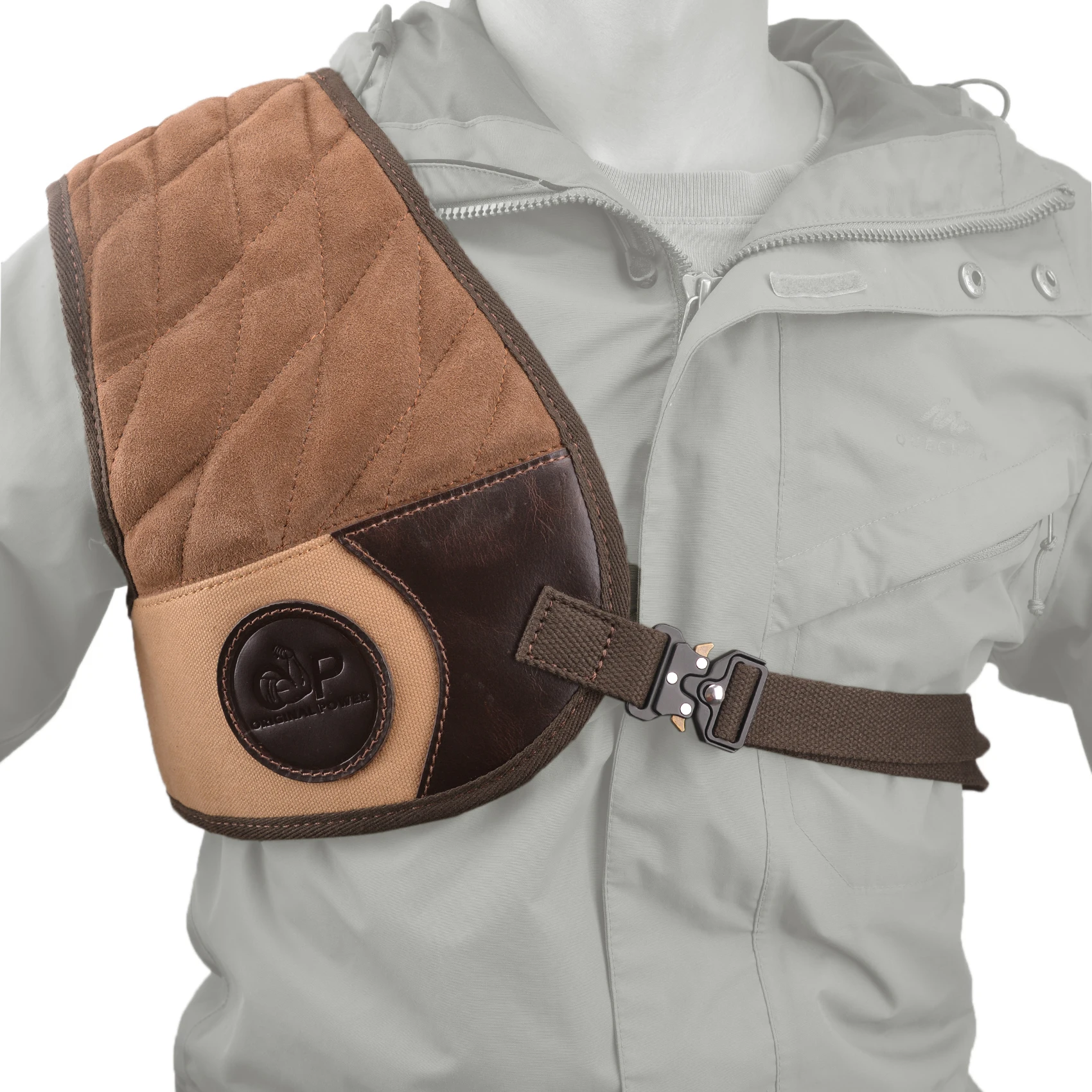 Righty Hunter Leather Protective Shirt Vest for Shotgun Rifle, Recoil Reducer Padding Vest Field Shield with Adjustable Straps
