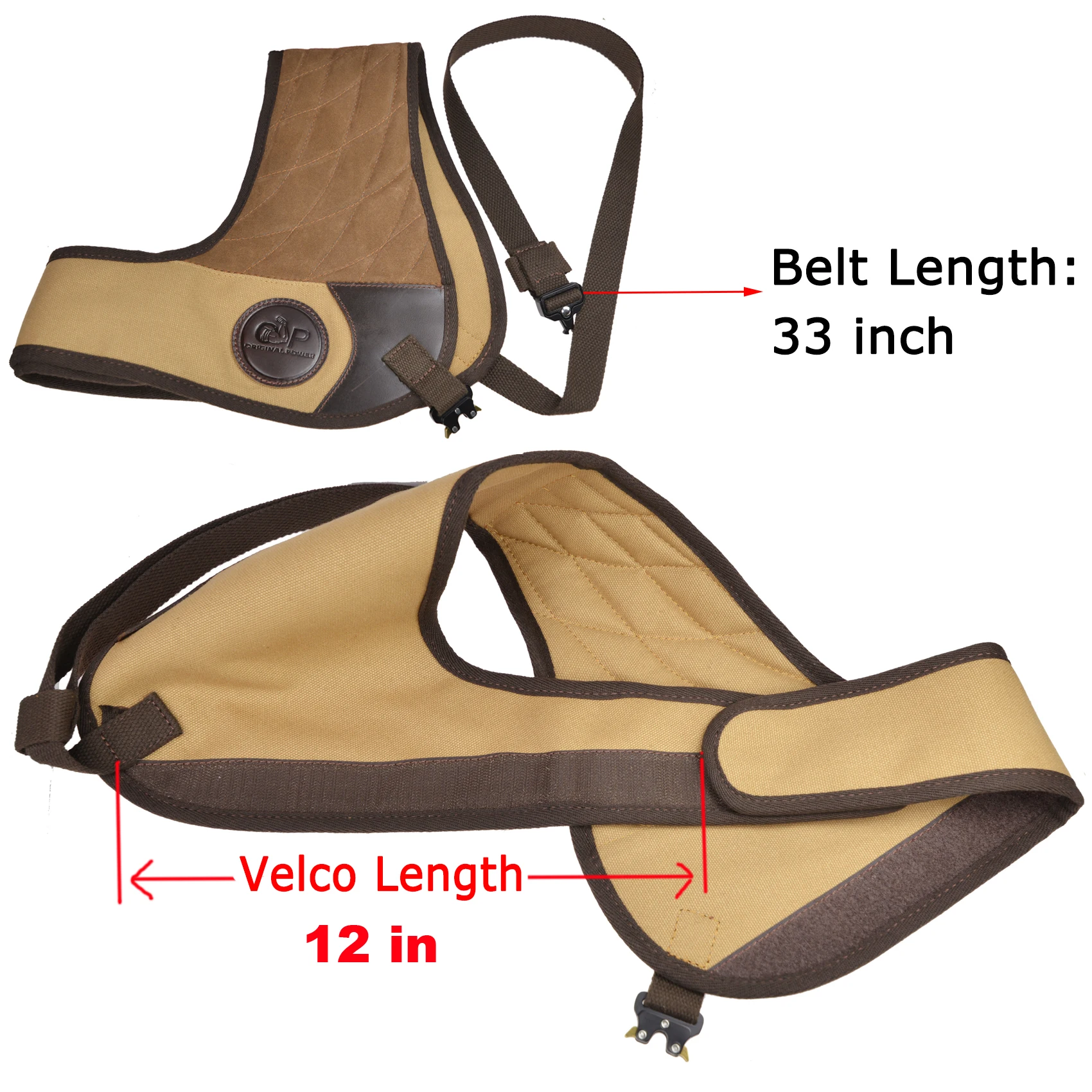 Righty Hunter Leather Protective Shirt Vest for Shotgun Rifle, Recoil Reducer Padding Vest Field Shield with Adjustable Straps