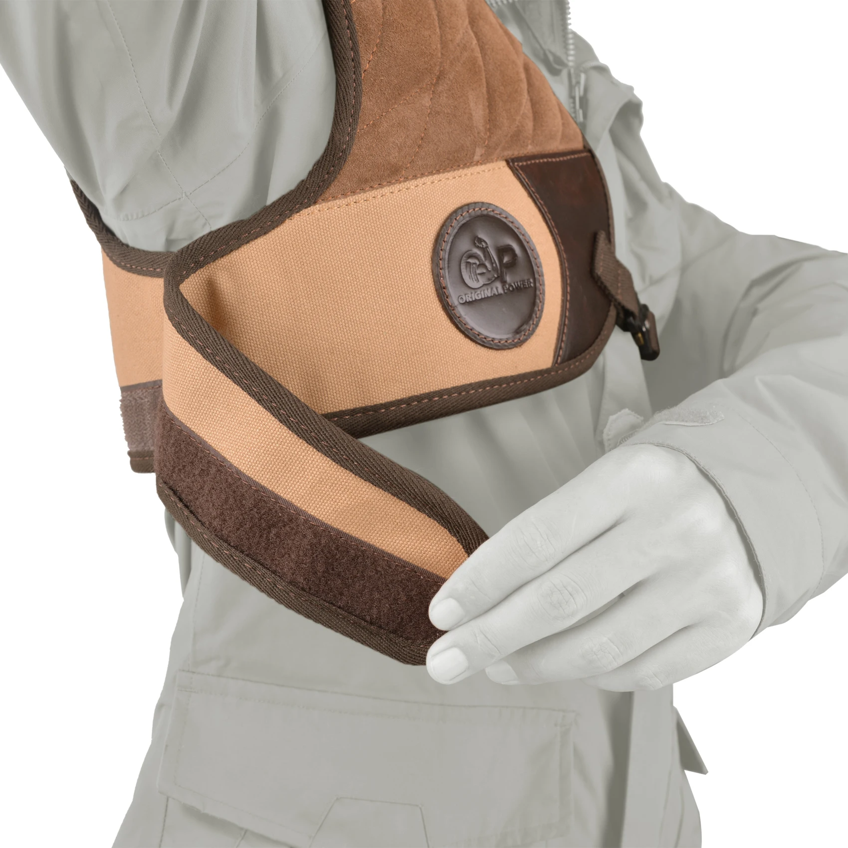 Righty Hunter Leather Protective Shirt Vest for Shotgun Rifle, Recoil Reducer Padding Vest Field Shield with Adjustable Straps