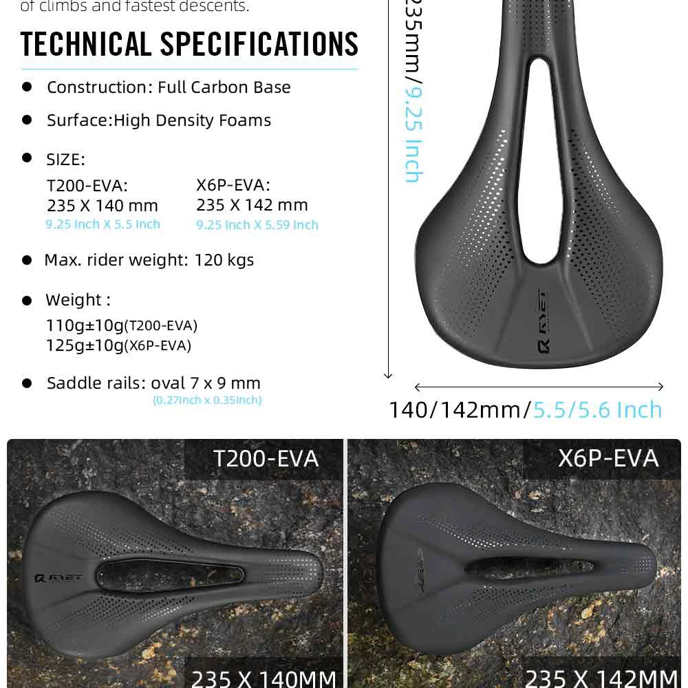 RYET Carbon Fiber 3D Printed Bike Saddle Super Light Road MTB Mountain Racing Seating Bicycle Seat Cushion Cycling Accessories