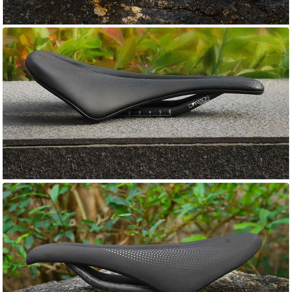 RYET Carbon Fiber 3D Printed Bike Saddle Super Light Road MTB Mountain Racing Seating Bicycle Seat Cushion Cycling Accessories