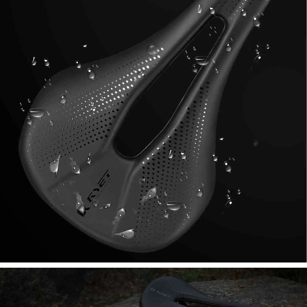 RYET Carbon Fiber 3D Printed Bike Saddle Super Light Road MTB Mountain Racing Seating Bicycle Seat Cushion Cycling Accessories