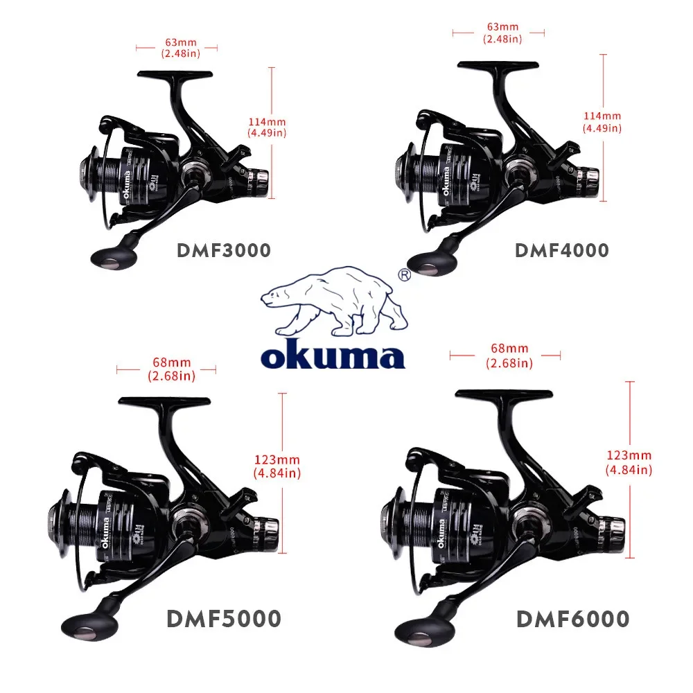 Okuma All Metal Wire Cup Spinning Fishing Boat 5.2:1 4.7:1 Rotating Drum 19KG ResistanceRotating Drum Fishing Drum 3000-6000