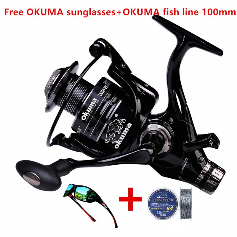 Okuma All Metal Wire Cup Spinning Fishing Boat 5.2:1 4.7:1 Rotating Drum 19KG ResistanceRotating Drum Fishing Drum 3000-6000