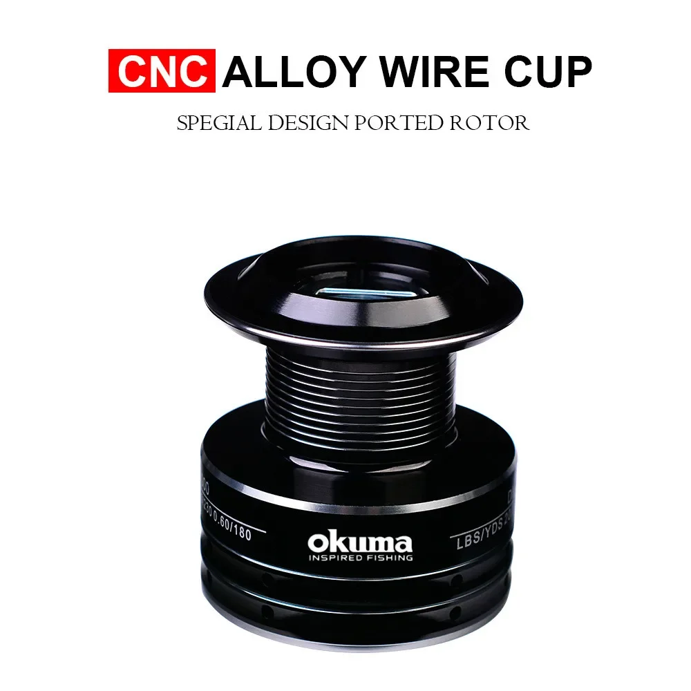 Okuma All Metal Wire Cup Spinning Fishing Boat 5.2:1 4.7:1 Rotating Drum 19KG ResistanceRotating Drum Fishing Drum 3000-6000
