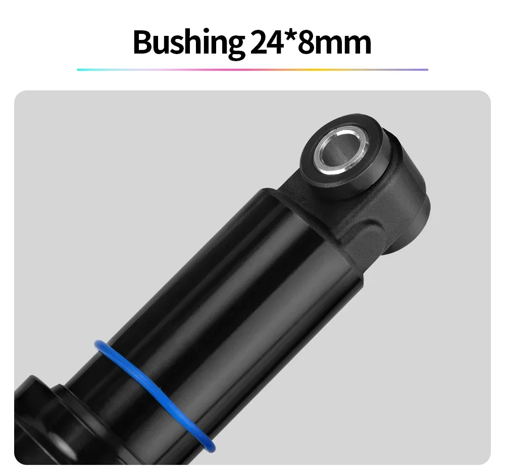 MEROCA Bicycle Air Shock Absorber 125mm/150mm/165mm/190mm Length Adjustable Air Pressure Mountain Bike Air Shock Rear Shock