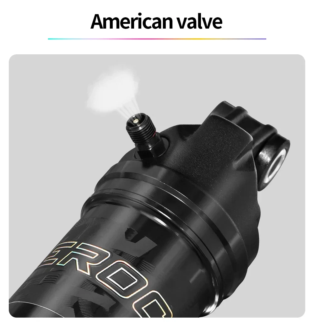MEROCA Bicycle Air Shock Absorber 125mm/150mm/165mm/190mm Length Adjustable Air Pressure Mountain Bike Air Shock Rear Shock