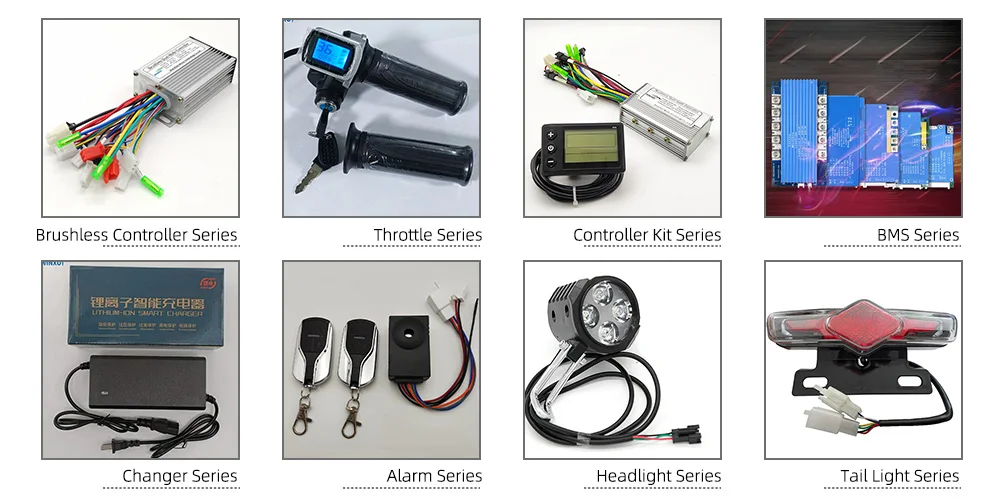36V 48V 60V 1500W 45A Brushless Motor Universal Dual Mode Controller LCD Speed Display Throttle Set for Electric Scooter Bicycle