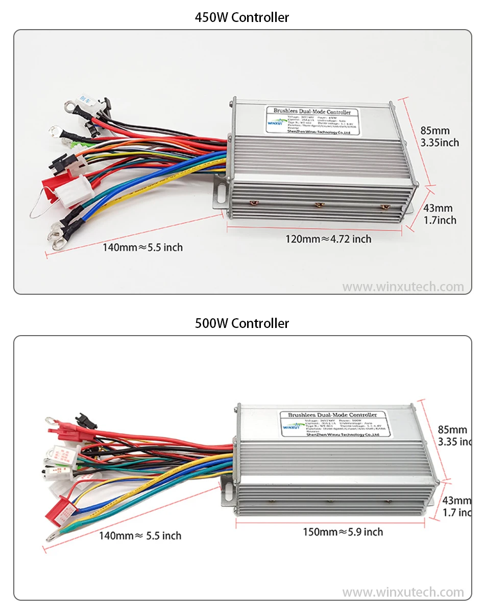 36V 48V 60V 1500W 45A Brushless Motor Universal Dual Mode Controller LCD Speed Display Throttle Set for Electric Scooter Bicycle