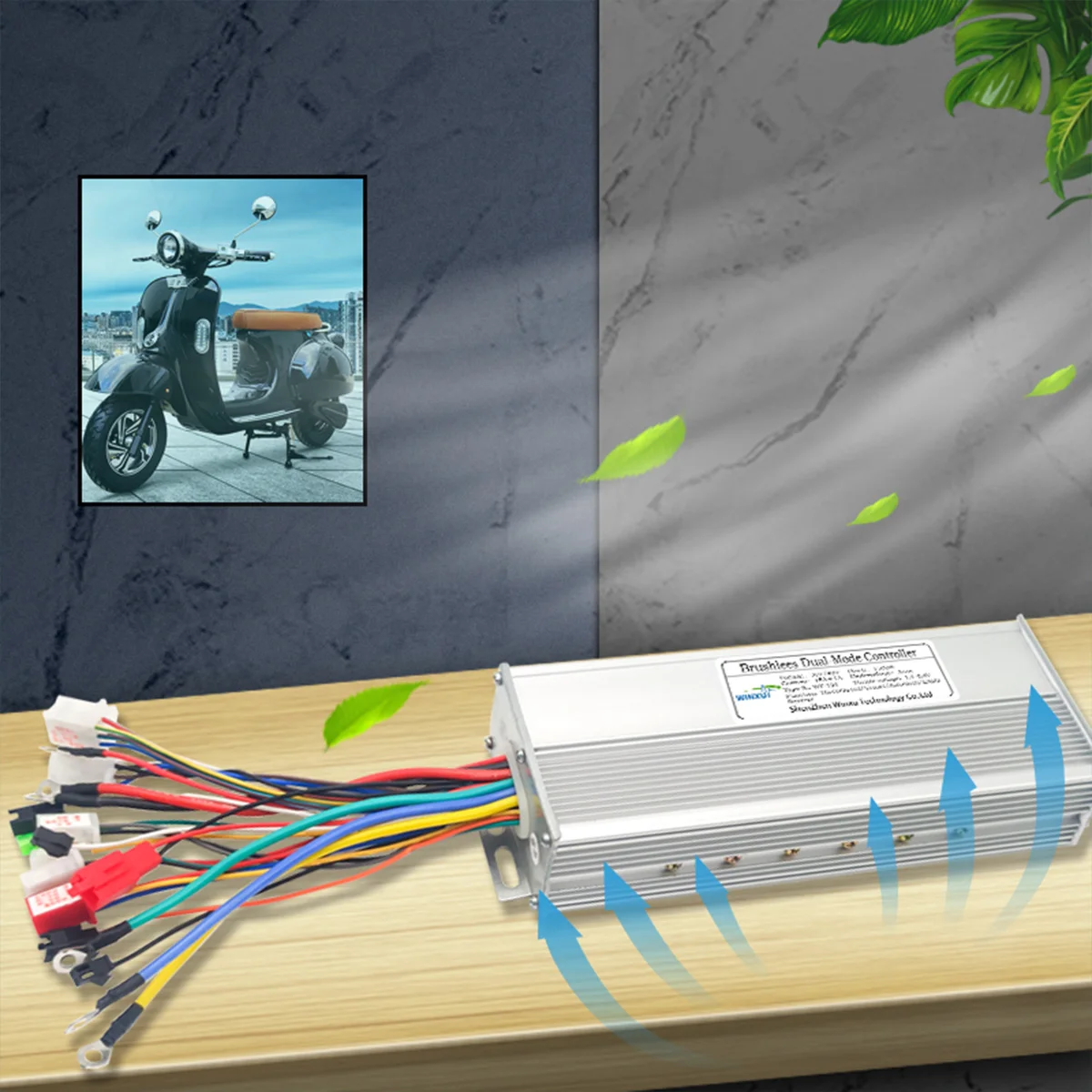 36V 48V 60V 1500W 45A Brushless Motor Universal Dual Mode Controller LCD Speed Display Throttle Set for Electric Scooter Bicycle