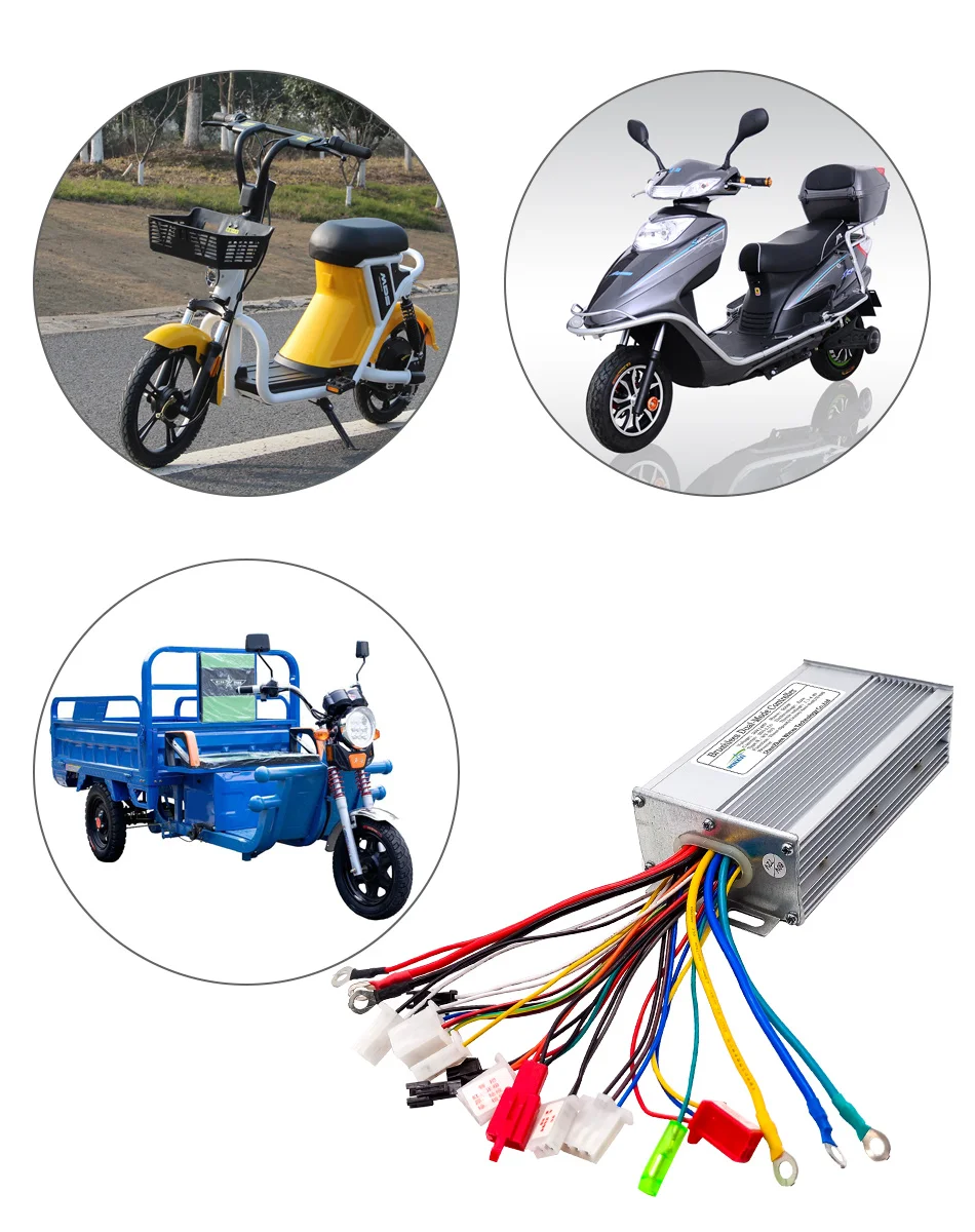 36V 48V 60V 1500W 45A Brushless Motor Universal Dual Mode Controller LCD Speed Display Throttle Set for Electric Scooter Bicycle