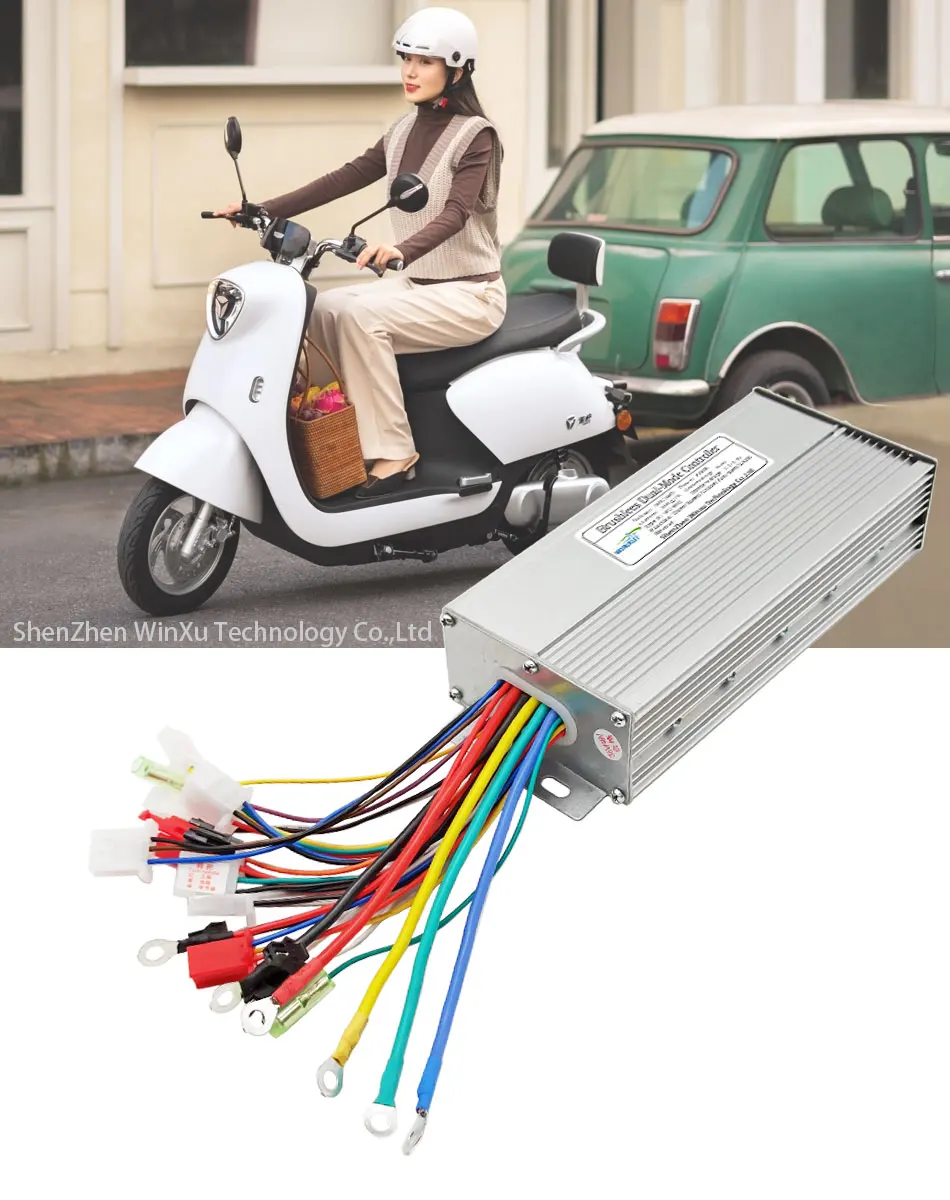 36V 48V 60V 1500W 45A Brushless Motor Universal Dual Mode Controller LCD Speed Display Throttle Set for Electric Scooter Bicycle
