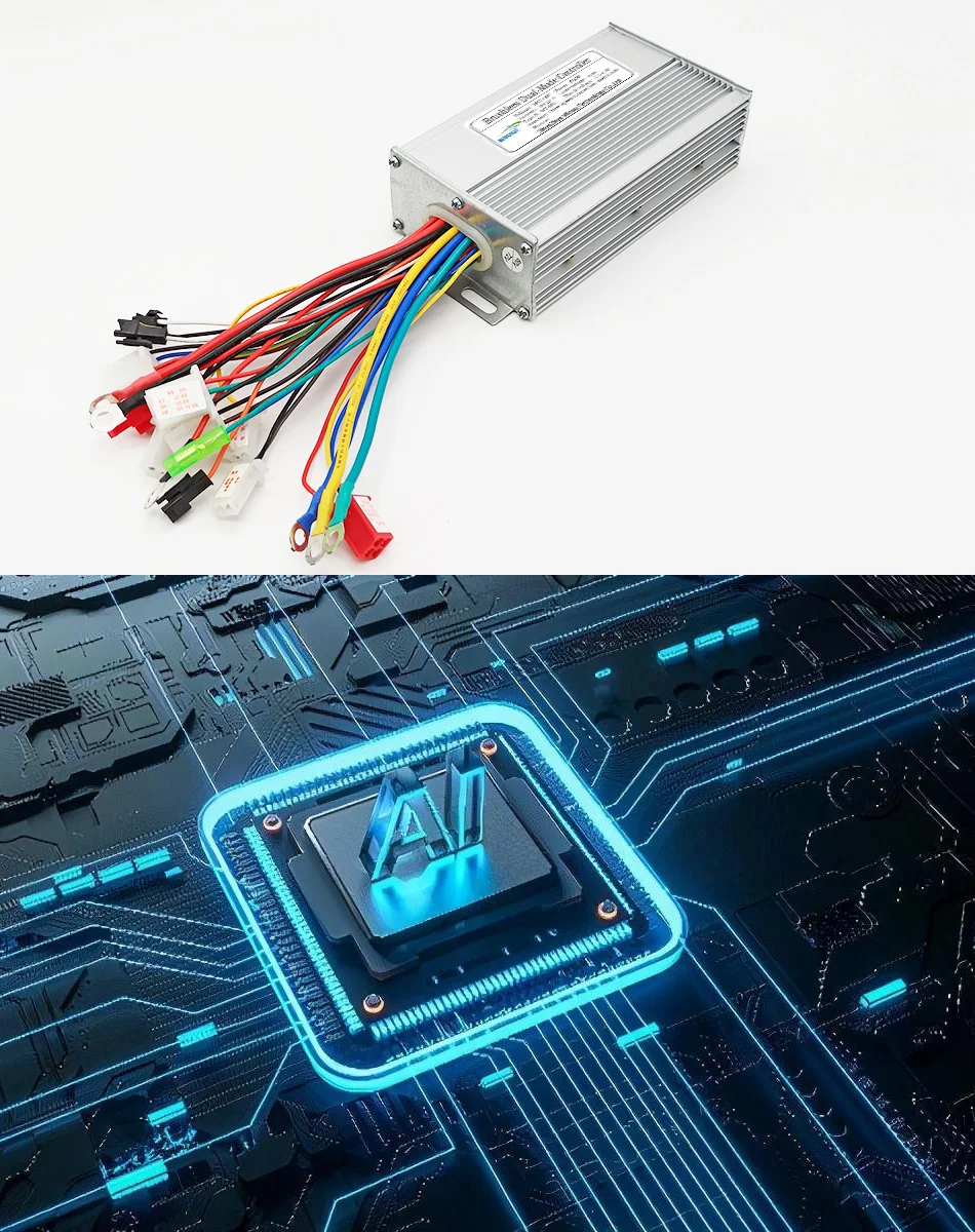 36V 48V 60V 1500W 45A Brushless Motor Universal Dual Mode Controller LCD Speed Display Throttle Set for Electric Scooter Bicycle