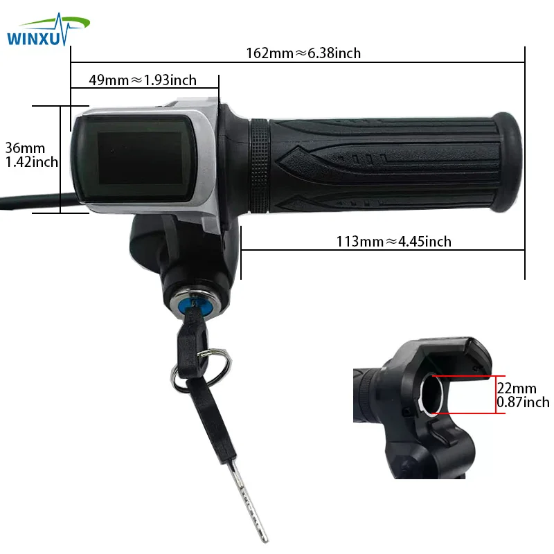36V 48V 60V 1500W 45A Brushless Motor Universal Dual Mode Controller LCD Speed Display Throttle Set for Electric Scooter Bicycle
