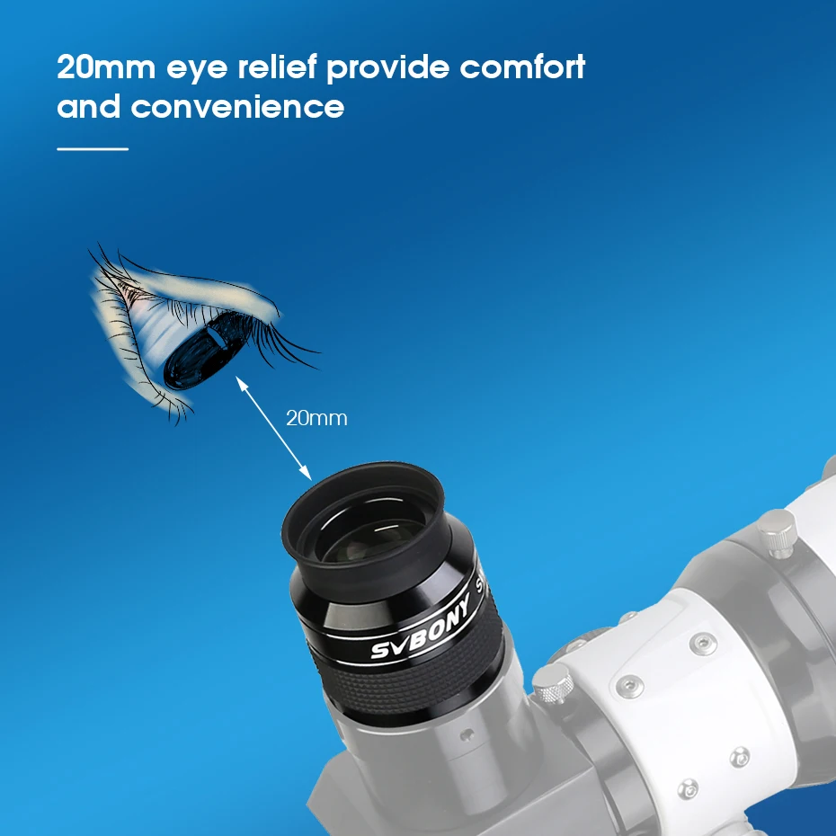 SVBONY Telescope 2" Super Wide Angle Eyepiece 26mm SWA 70° Eyepiece Ultra Wide Angle Achromatic SV154