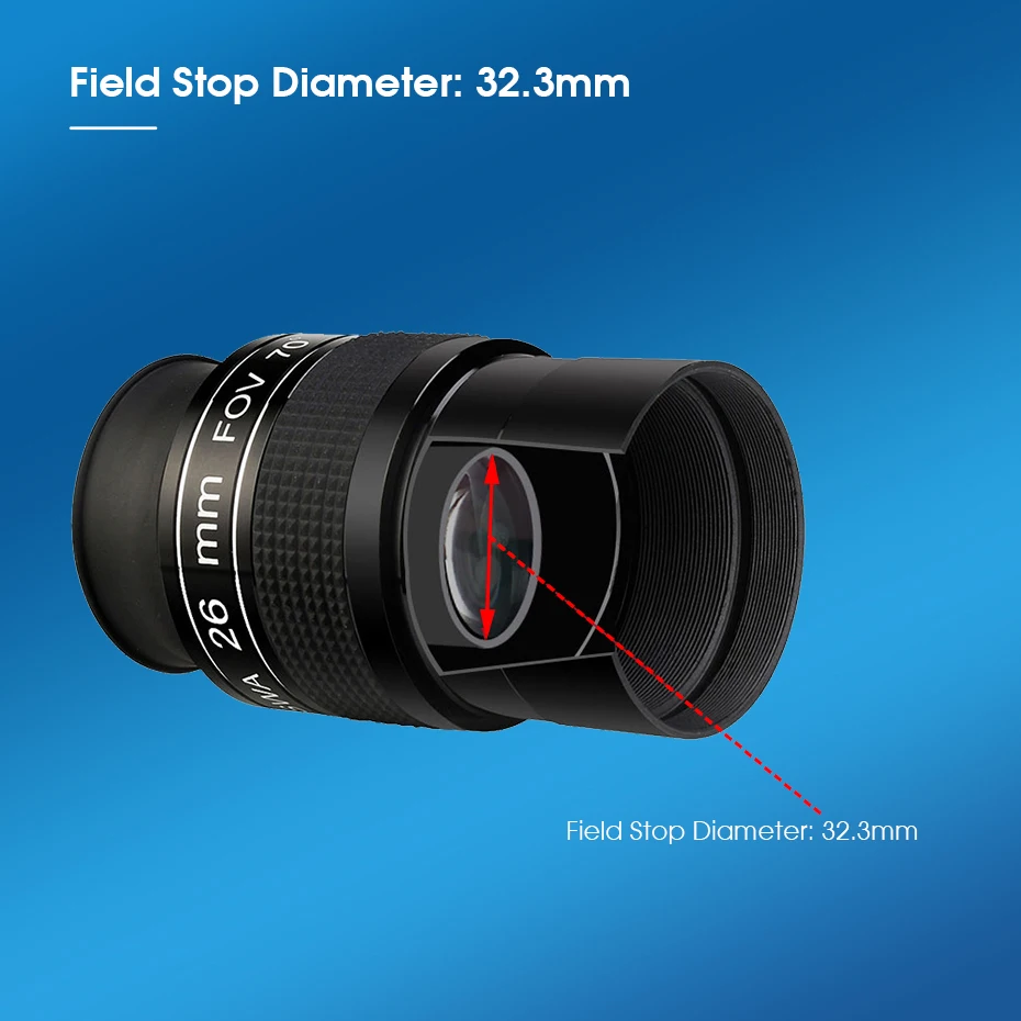 SVBONY Telescope 2" Super Wide Angle Eyepiece 26mm SWA 70° Eyepiece Ultra Wide Angle Achromatic SV154