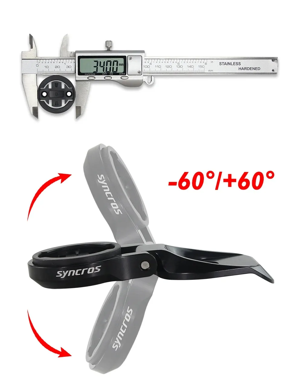 Syncros-Custom Swivel Mountain Bike Integrated Handlebars, Bike Stopwatch, Garmin Computer Stand, Bike Accessories