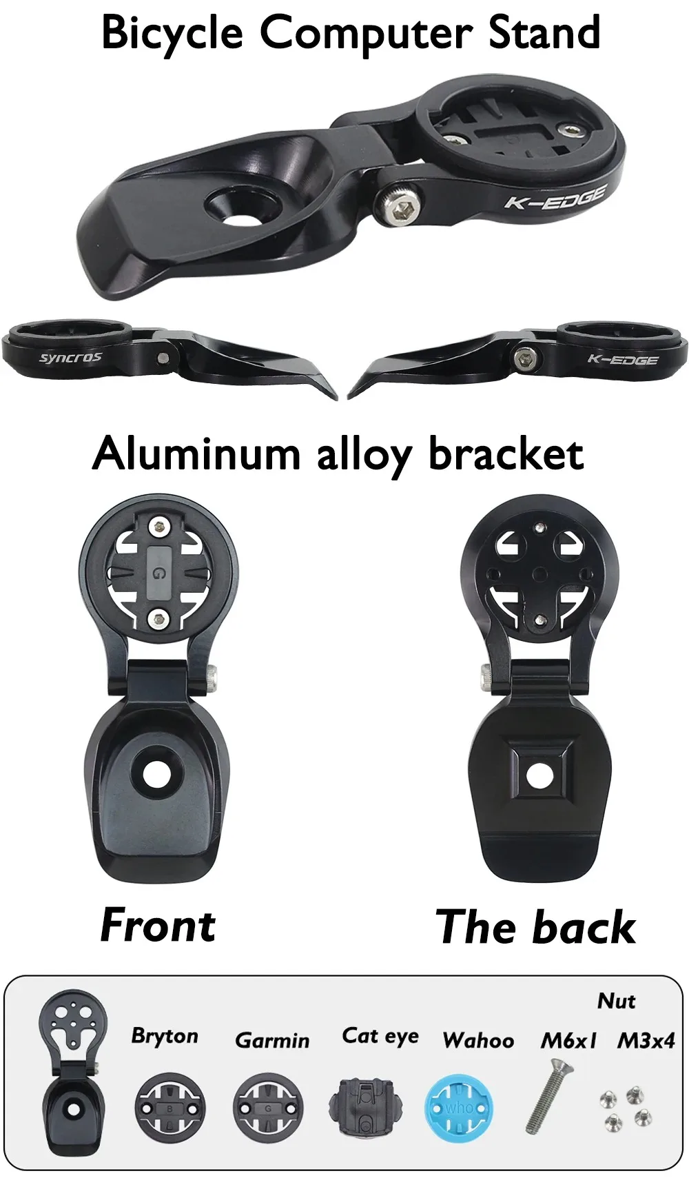 Syncros-Custom Swivel Mountain Bike Integrated Handlebars, Bike Stopwatch, Garmin Computer Stand, Bike Accessories