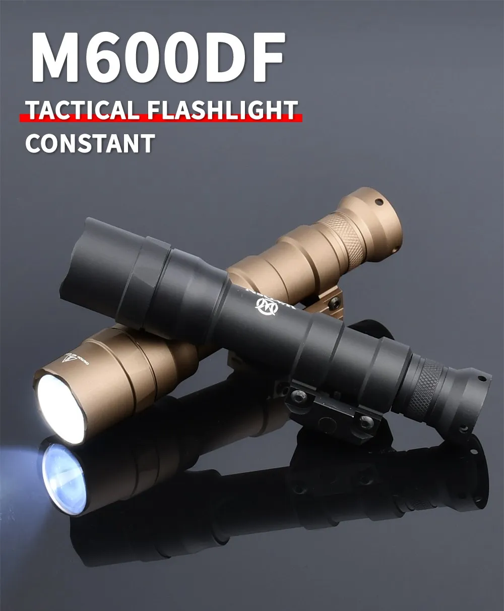 Wadsn Surefire M600DF High Powerful 1400 Lumens Tactical Flashlight White LED Fit 20mm Rail Airsoft Hunting Scout Gun Light