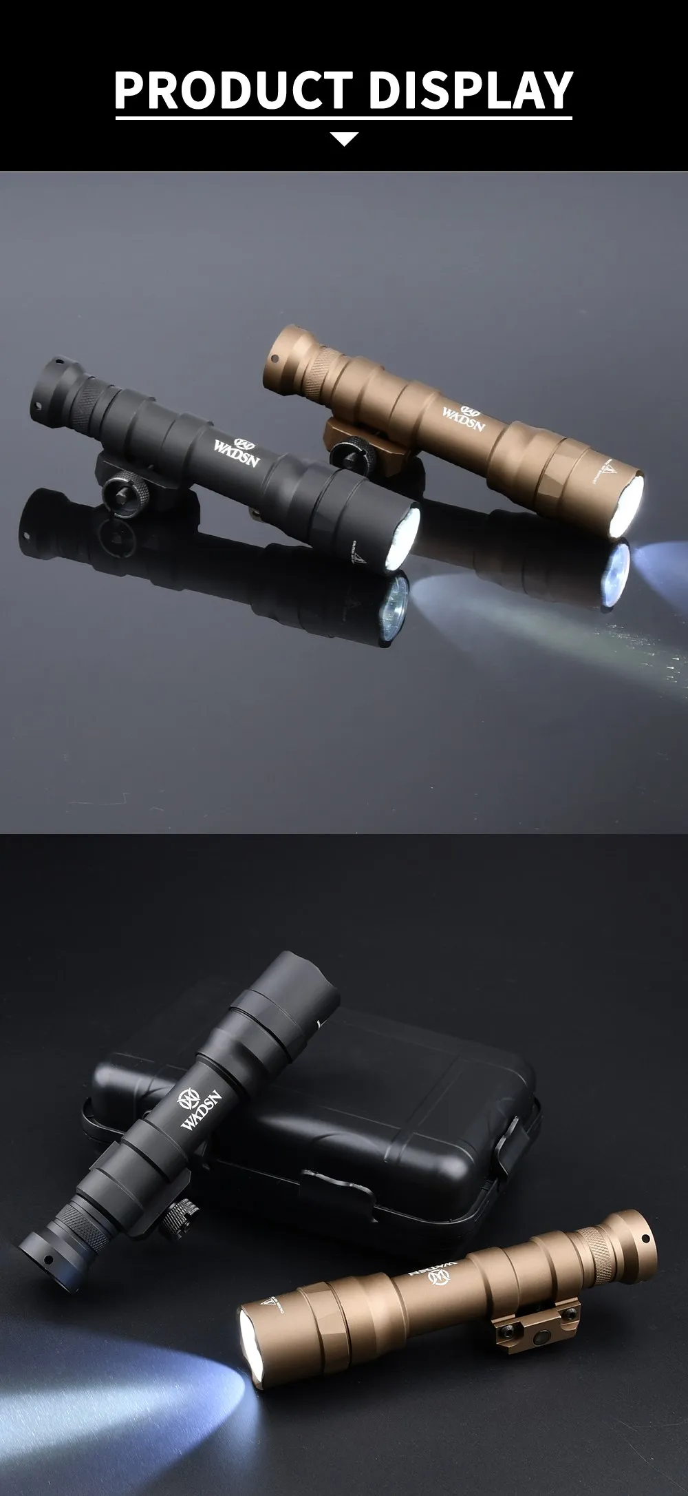 Wadsn Surefire M600DF High Powerful 1400 Lumens Tactical Flashlight White LED Fit 20mm Rail Airsoft Hunting Scout Gun Light