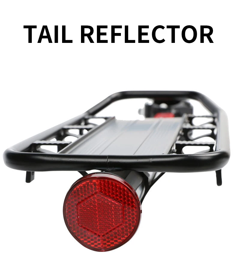 Mountain Bike Carrier With Reflective Plate Riding Equipment Quick Disassembly Aluminum Alloy Bicycle Rear Shelf Bicycle Parts