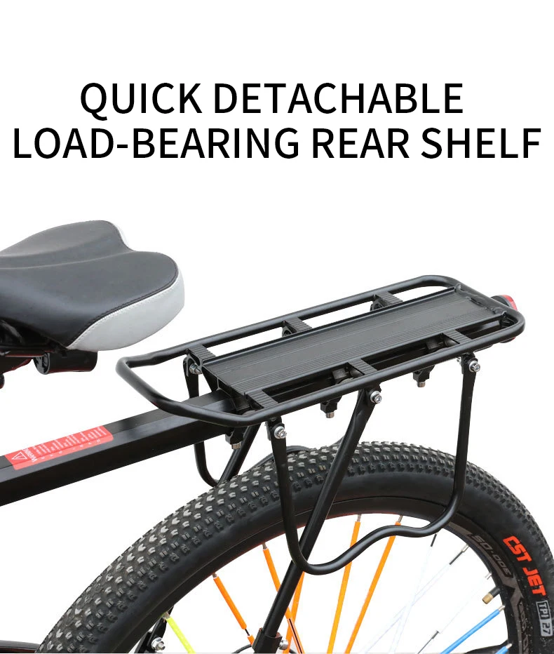 Mountain Bike Carrier With Reflective Plate Riding Equipment Quick Disassembly Aluminum Alloy Bicycle Rear Shelf Bicycle Parts