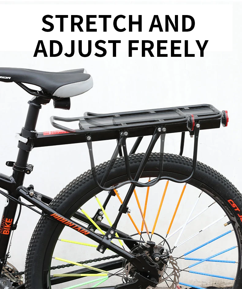Mountain Bike Carrier With Reflective Plate Riding Equipment Quick Disassembly Aluminum Alloy Bicycle Rear Shelf Bicycle Parts