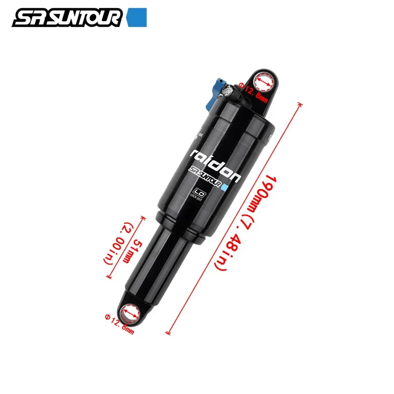 SUNTOUR RAIDON Mountain Bike Shock Absorbers Bicycle Rear Shock Absorber XC Soft Tail Gas Pressure Lock Rear Bladder