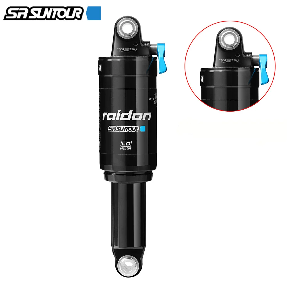 SUNTOUR RAIDON Mountain Bike Shock Absorbers Bicycle Rear Shock Absorber XC Soft Tail Gas Pressure Lock Rear Bladder